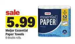 Meijer Meijer Essential Paper Towels offer