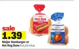Meijer Meijer Hamburger or Hot Dog Buns offer