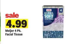 Meijer Meijer 4 Pk. Facial Tissue offer