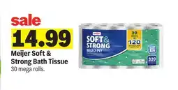 Meijer Meijer Soft & Strong Bath Tissue offer