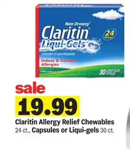 Meijer Claritin Allergy Relief Chewables Capsules 24 ct., or Liqui-gels 30 ct.ct offer