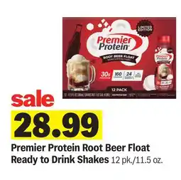 Meijer Premier Protein Root Beer Float Ready to Drink Shakes offer