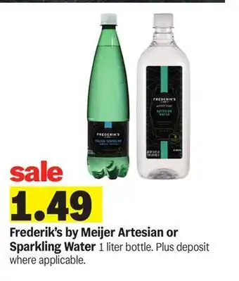 Meijer Frederik's by Meijer Artesian or Sparkling Water offer