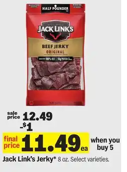Meijer Jack Link's Jerky offer