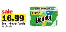 Meijer Bounty Paper Towels offer