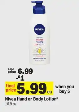 Meijer Nivea Hand or Body Lotion offer
