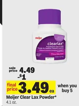 Meijer Meijer Clear Lax Powder offer