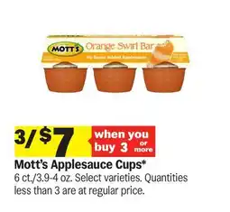 Meijer Mott's Applesauce Cups offer
