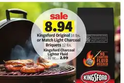 Meijer Kingsford Original 16 lbs. or Match Light Charcoal Briquets 12 lbs offer