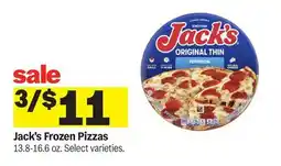 Meijer Jack's Frozen Pizzas offer