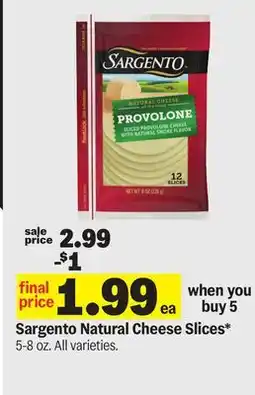 Meijer Sargento Natural Cheese Slices offer