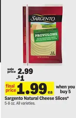 Meijer Sargento Natural Cheese Slices offer