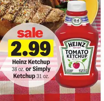 Meijer Heinz Ketchup 38 oz. or Simply Ketchup 31 oz offer