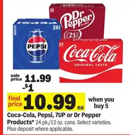 Meijer Coca-Cola, Pepsi, 7UP or Dr Pepper Products offer