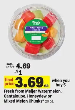 Meijer Fresh from Meijer Watermelon, Cantaloupe, Honeydew or Mixed Melon Chunks offer