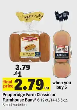 Meijer Pepperidge Farm Classic or Farmhouse Buns offer