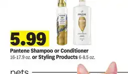 Meijer Pantene Shampoo or Conditioner 16-17.9 oz. or Styling Products 6-8.5 oz offer