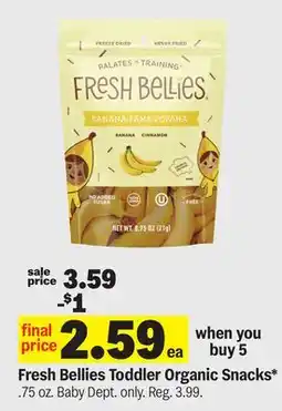 Meijer Fresh Bellies Toddler Organic Snacks offer