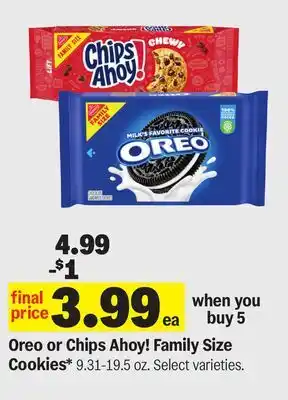 Meijer Oreo or Chips Ahoy! Family Size Cookies offer