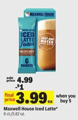Meijer Maxwell House Iced Latte offer