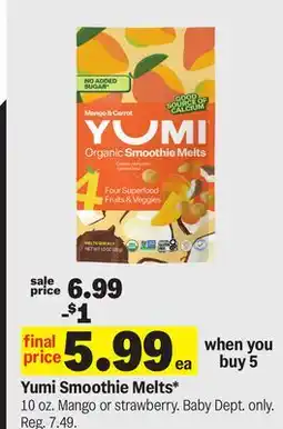 Meijer Yumi Smoothie Melts offer