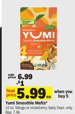 Meijer Yumi Smoothie Melts offer