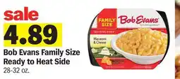 Meijer Bob Evans Family Size Ready to Heat Side offer