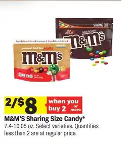 Meijer M&M'S Sharing Size Candy offer