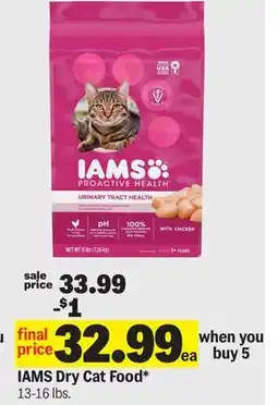 Meijer IAMS Dry Cat Food offer