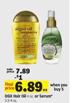 Meijer OGX Hair Oil 4 oz. or Serum* 3.3-4 oz offer