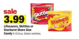 Meijer Lifesavers, Skittles or Starburst Share Size Candy offer
