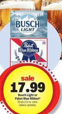 Meijer Busch Light or Pabst Blue Ribbon offer