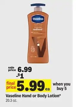 Meijer Vaseline Hand or Body Lotion offer