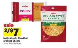 Meijer Meijer Chunk, Shredded or Sliced Cheese offer
