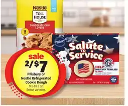 Meijer Pillsbury or Nestlé Refrigerated Cookie Dough offer
