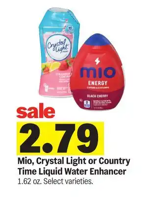 Meijer Mio, Crystal Light or Country Time Liquid Water Enhancer offer