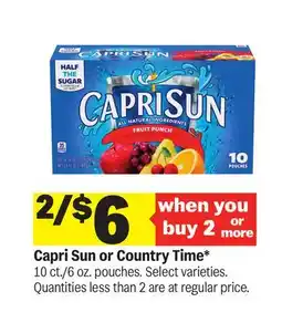 Meijer Capri Sun or Country Time offer