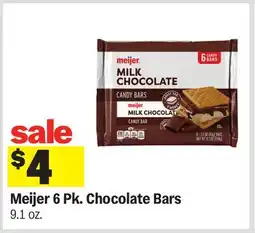 Meijer Meijer 6 Pk. Chocolate Bars offer