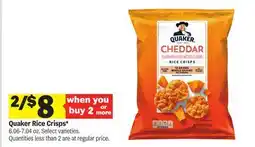 Meijer Quaker Rice Crisps offer