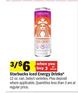 Meijer Starbucks Iced Energy Drinks offer