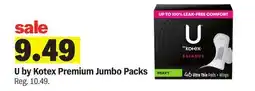 Meijer U by Kotex Premium Jumbo Packs offer