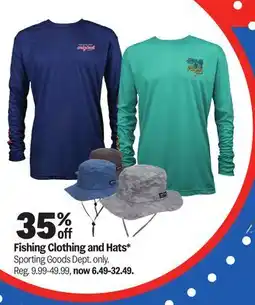 Meijer Fishing Clothing and Hats offer