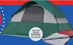Meijer Lake & Trail Tents and Sleeping Bags offer