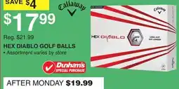 Dunham's Sports HEX DIABLO GOLF BALLS offer
