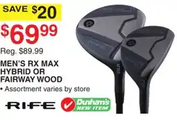 Dunham's Sports MEN'S RX MAX HYBRID OR FAIRWAY WOOD offer