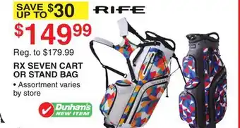 Dunham's Sports RX SEVEN CART OR STAND BAG offer