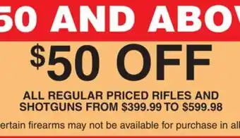 Dunham's Sports RIFLES AND SHOTGUNS offer