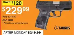 Dunham's Sports TAURUS G3C 9MM offer
