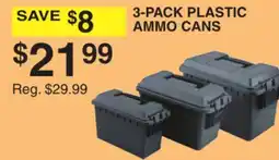 Dunham's Sports 3-PACK PLASTIC AMMO CANS offer