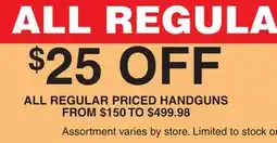 Dunham's Sports ALL REGULAR PRICED HANDGUNS offer